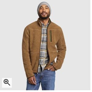 Eddie Bauer Men's Chilali Faux Shearling-Fleece Full-Zip Mock